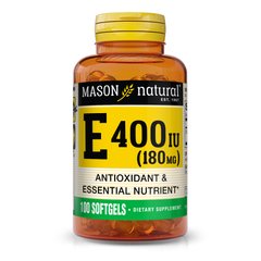 Mason Natural Vitamin E 400 IU, 100 капсул