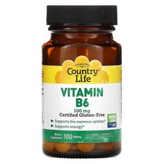 Country Life Vitamin B6 100 mg, 100 таблеток