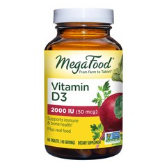 MegaFood Vitamin D3 2000 UI, 60 таблеток