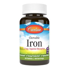 Carlson Labs Chewable Iron 27 mg, 60 таблеток