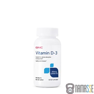 GNC Vitamin D3 2000 IU, 180 таблеток