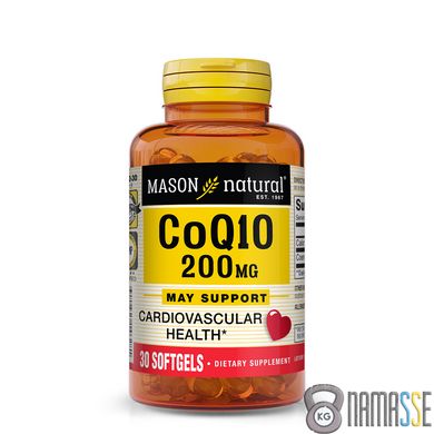 Mason Natural Co Q10 200 mg, 30 капсул