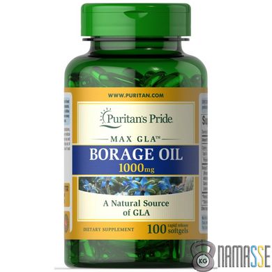 Puritan's Pride Borage Oil 1000 mg, 100 капсул