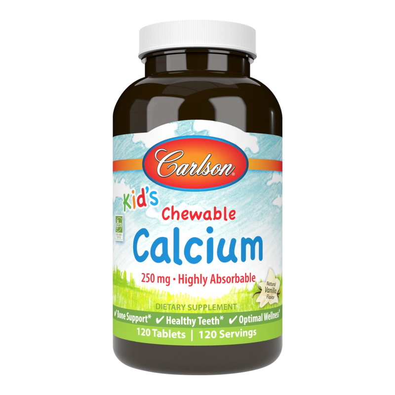 Фото - Прочее спортивное питание Carlson Labs Kid's Chewable Calcium, 120 таблеток 