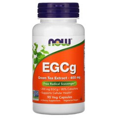NOW EGCg Green Tea Extract 400 mg, 90 вегакапсул
