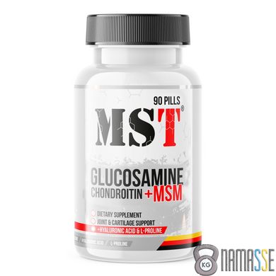 MST Glucosamine Chondroitin MSM Hyaluronic Acid L-Proline, 90 таблеток