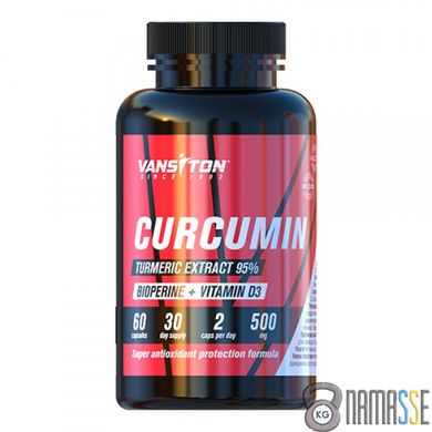 Vansiton Curcumin Bioperine Vitamin D3, 60 капсул