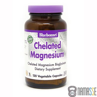 Bluebonnet Nutrition Chelated Magnesium, 120 вегакапсул