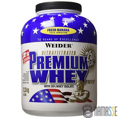 Weider Premium Whey Protein, 2.3 кг Полуниця-ваніль