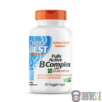 Doctor's Best Fully Active B Complex, 30 вегакапсул