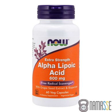 NOW Alpha Lipoic Acid 600 mg, 60 вегакапсул