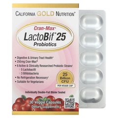 California Gold Nutrition LactoBif 25 Probiotics, 30 вегакапсул