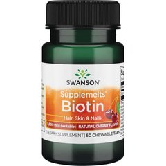 Swanson Biotin 5000 mcg, 60 жувальних таблеток