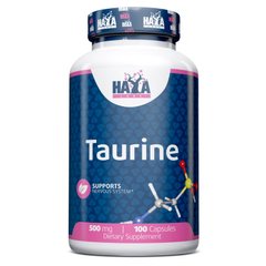 Haya Labs Taurine 500 mg, 100 капсул