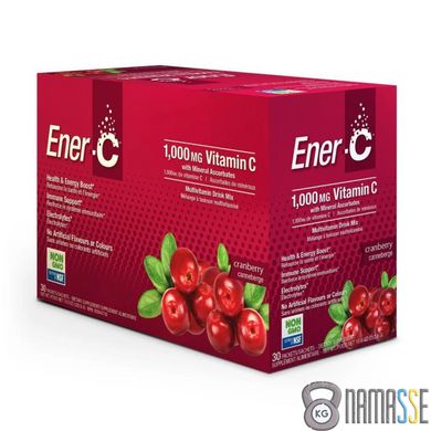 Ener-C Vitamin C, 30 пакетиків Журавлина