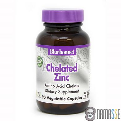 Bluebonnet Nutrition Chelated Zinc, 90 вегакапсул