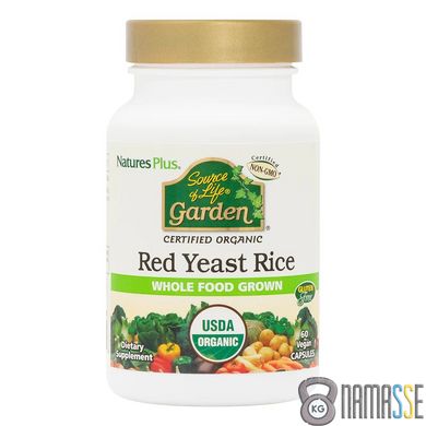 Natures Plus Source of Life Garden Red Yeast Rice, 60 вегакапсул
