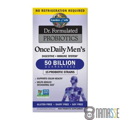 Garden of Life Dr. Formulated Probiotics Once Daily Men's 50 Billion, 30 вегакапсул