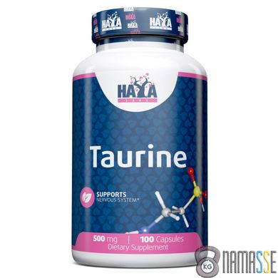 Haya Labs Taurine 500 mg, 100 капсул