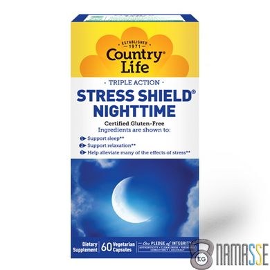 Country Life Stress Shield Nighttime, 60 капсул