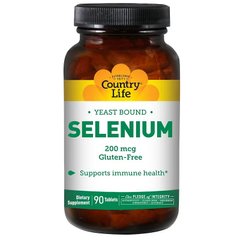 Country Life Selenium 200 mcg, 90 таблеток