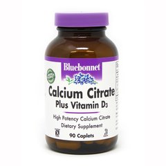 Bluebonnet Nutrition Calcium Citrate plus Vitamin D3, 90 каплет