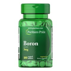 Puritan's Pride Boron 3 mg, 100 таблеток