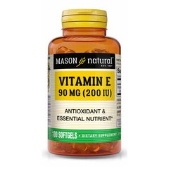 Mason Natural Vitamin E 200 IU, 100 капсул