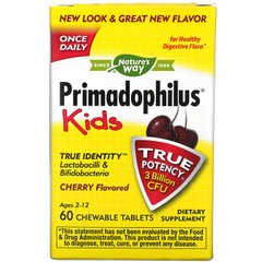 Nature's Way Primadophilus Kids 3 Billion CFU, 60 жувальних таблеток Вишня