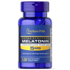 Puritan's Pride Melatonin 5 mg, 120 таблеток