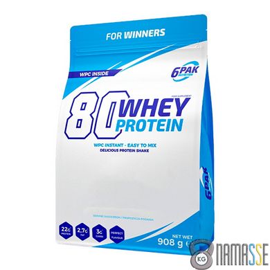6PAK Nutrition 80 Whey Protein, 908 грам Кокос
