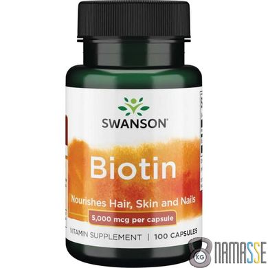 Swanson Biotin 10000 mcg High Potency, 60 капсул