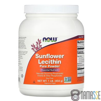 NOW Sunflower Lecithin, 454 грам