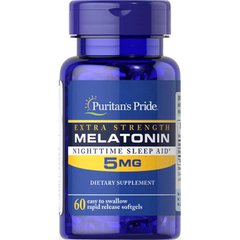 Puritan's Pride Melatonin 5 mg, 60 таблеток