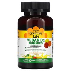 Country Life Vitamin D3 1000 IU, 60 желейок