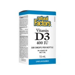 Natural Factors Vitamin D3 Drops 400 IU, 15 мл