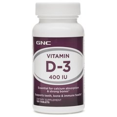 GNC Vitamin D3 400 IU, 100 таблеток
