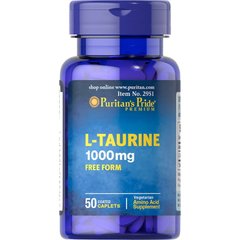Puritan's Pride L-Taurine 1000 mg, 50 капсул