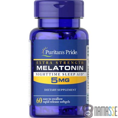 Puritan's Pride Melatonin 5 mg, 60 таблеток