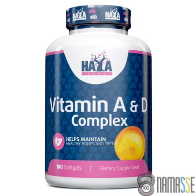 Haya Labs Vitamin A&D Complex, 100 капсул