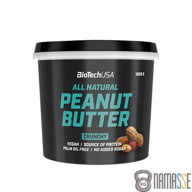BioTech Peanut Butter, 1 кг - Crunchy