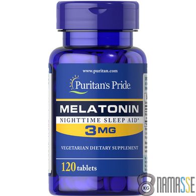 Puritan's Pride Melatonin 3 mg, 120 таблеток