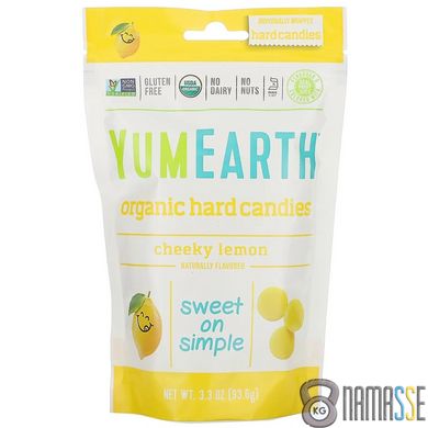 YumEarth Organic Hard Candies (леденецы), 93.5 грам Лимон