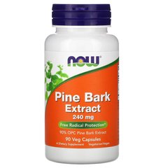 NOW Pine Bark Extract 240 mg, 90 вегакапсул