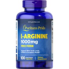 Puritan's Pride L-Arginine 1000 mg, 100 капсул