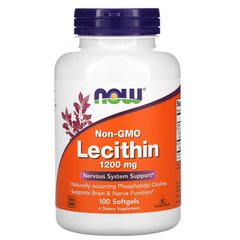 NOW Lecithin 1200 mg, 100 капсул