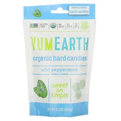 YumEarth Organic Hard Candies (леденецы), 93.5 грам Дика м'ята