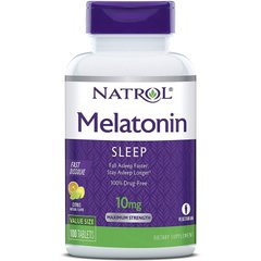 Natrol Melatonin 10mg Fast Dissolve, 100 таблеток Полуниця