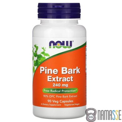 NOW Pine Bark Extract 240 mg, 90 вегакапсул