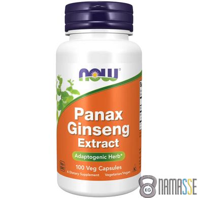 NOW Panax Ginseng 500 mg, 100 вегакапсул